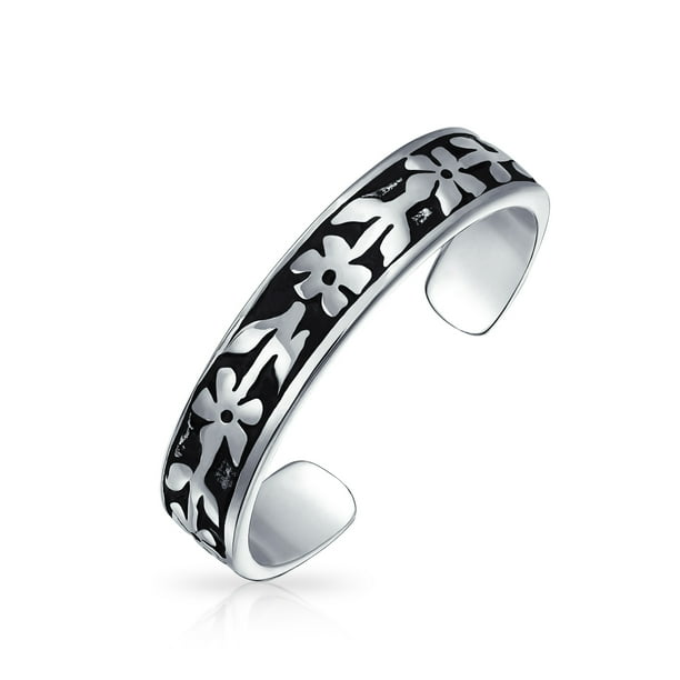 925 Sterling Silver ~ Daisies ~ Floral ~ Adjustable ~ Toe Ring 925 Sterling Silver ~ Daisies ~ Floral ~ Adjustable ~ Toe Ring